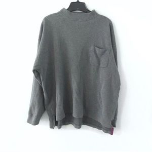 Vintage Grey round neck cotton sweater